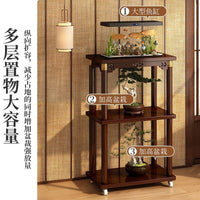 Multi-layer Plant Stand for Living Room Balcony Outdoor, Movable Flower Pot Rack with Fish Tank Placement