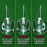 Billiard Cue Stroke Trainer Practice Ball Cue Ball Aid for Snooker Pool Action Correction Transparent Base