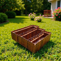 Rectangular Anti-Corrosion Wood Planter Box for Garden Patio Balcony Vegetable Planting Solid Wood Fence Planter Succulent Flower Trough