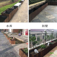 Rectangular Anti-Corrosion Wood Planter Box for Garden Patio Balcony Vegetable Planting Solid Wood Fence Planter Succulent Flower Trough