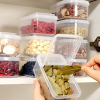 Household Sealed Spice Storage Box Kitchen Seasoning Container Food Grade PP Plastic