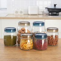 Square Glass Sealed Jar with Lid for Kitchen Food Storage - Multi-functional Cereal and Grain Container