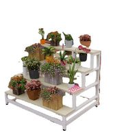 Indoor Balcony Trapezoidal Iron Art Flower Shop Multi-layer Succulent Flower Pot Ladder Floor Display Stand