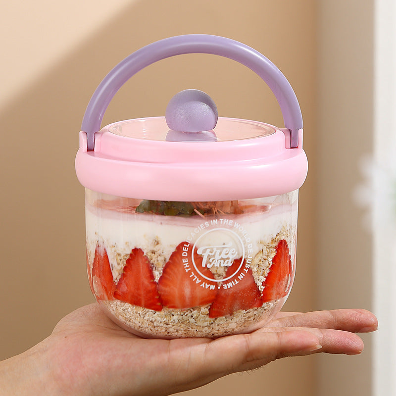 New Portable Salad Cup with Lid and Spoon, Leak-Proof Salad Bowl for Outdoor Picnics, Diet Meals, and Fruit