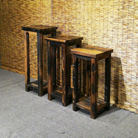 Old Boat Wood Flower Stand Furniture Solid Wood Living Room Plant Shelf Balcony Garden Flower Pot Rack
