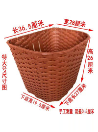 Electric Scooter Rear Basket with Lid - Large Capacity Storage for Motorcycles and Bicycles