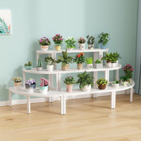 New Round Multi-layer Flower Stand, Curved Balcony Living Room Display Shelf, Irregular Plant Rack