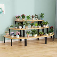 New Round Multi-layer Flower Stand, Curved Balcony Living Room Display Shelf, Irregular Plant Rack