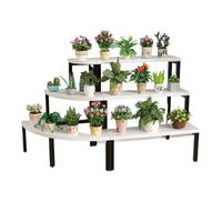 New Round Multi-layer Flower Stand, Curved Balcony Living Room Display Shelf, Irregular Plant Rack