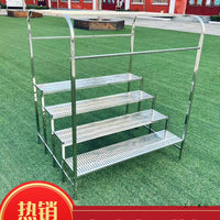 Stainless Steel Multi-tier Plant Stand Outdoor Balcony Garden Flower Pot Shelf Display Rack