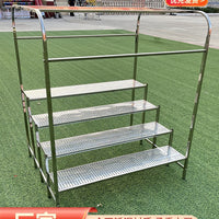 Stainless Steel Multi-tier Plant Stand Outdoor Balcony Garden Flower Pot Shelf Display Rack