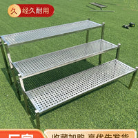 Stainless Steel Multi-tier Plant Stand Outdoor Balcony Garden Flower Pot Shelf Display Rack