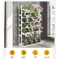Phalaenopsis Orchid Display Shelf Multi-tier Floor-standing Plant Stand for Home Balcony Adjustable Flower Rack