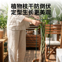 Iron Plant Support Stakes Half-Round Garden Trellis for Potted Plants, Monstera, Hydrangea, and Money Tree