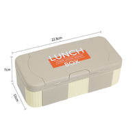 FCM Microwaveable 2-Compartment Plastic Lunch Box - Thickened Outdoor Bento Box for Fruit and Salad