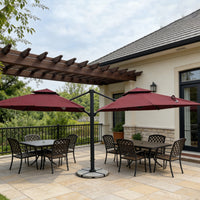 Foshan Double-Headed Roman Umbrella Outdoor Courtyard Villa Garden Large Sunshade Commercial Windproof Waterproof Double-Layer Parasol