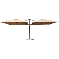 Foshan Double-Headed Roman Umbrella Outdoor Courtyard Villa Garden Large Sunshade Commercial Windproof Waterproof Double-Layer Parasol