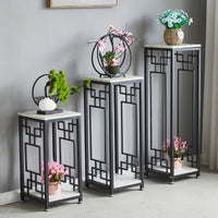 Multi-Layer Indoor Plant Stand for Living Room Balcony, European Style Iron Art Floor-Standing Decorative Shelf