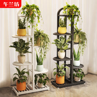 Multi-Tier Metal Plant Stand for Indoor and Balcony, Iron Art Flower Pot Holder for Living Room Green Radish Plants