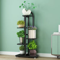Wrought Iron Plant Stand Multi-Tiered Floor-Standing Flower Pot Rack for Indoor Outdoor Living Room Balcony Succulents and Greenery