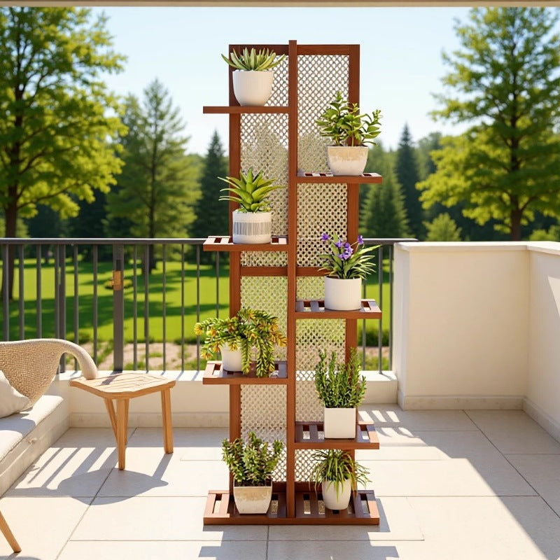Multi-tier Balcony Flower Stand Living Room Floor-standing Storage Rack Outdoor Garden Plant Pot Holder Indoor Display Shelf