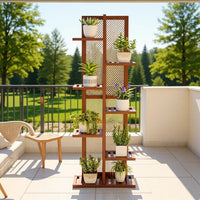 Multi-tier Balcony Flower Stand Living Room Floor-standing Storage Rack Outdoor Garden Plant Pot Holder Indoor Display Shelf