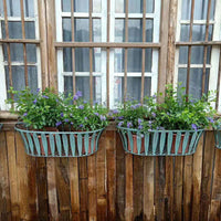 Wrought Iron Wall-Mounted Planter Rack, Minimalist Indoor Balcony Hanging Green Plant Shelf, Succulent Pot Storage Organizer