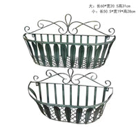 Wrought Iron Wall-Mounted Planter Rack, Minimalist Indoor Balcony Hanging Green Plant Shelf, Succulent Pot Storage Organizer