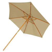 2.0m Patio Umbrella Balcony Umbrella UV Protection Sunshade UPF40+ Solid Wood Frame Outdoor Sun Umbrella