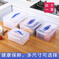 Rectangular Plastic Food Storage Containers with Lids - Airtight Refrigerator Organizer for Fruits, Meat, and Food - Food Grade