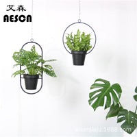 Nordic Wall-Mounted Hanging Basket Set Iron Art Planter Rack Creative Modern Minimalist Wall Decor for Potted Plants