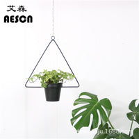 Nordic Wall-Mounted Hanging Basket Set Iron Art Planter Rack Creative Modern Minimalist Wall Decor for Potted Plants