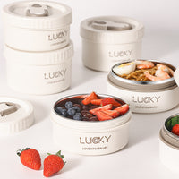 Microwaveable Lunch Box Food Grade 304 Stainless Steel Insulated Bento Box with Compartments