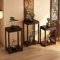 Chinese Style Wooden Flower Stand Living Room Floor-standing Shelf Balcony Solid Wood Ornament Flower Table Indoor Multi-layer Pot Rack