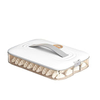 Dumpling Storage Container for Refrigerator Freezer, Food-Grade Noodle and Dumpling Fresh-Keeping Box with Lid