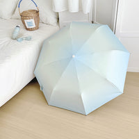 Cross-border 50% Off Floral Black Glue Folding Sunscreen Umbrella UV Protection Sunshade Rain Umbrella Portable Wholesale