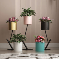 Nordic Iron Art Irregular Flower Stand Simple Creative Home Living Room Floor-standing Potted Plant Light Luxury Balcony Green Dill Flower Pot Rack