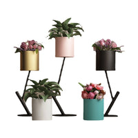 Nordic Iron Art Irregular Flower Stand Simple Creative Home Living Room Floor-standing Potted Plant Light Luxury Balcony Green Dill Flower Pot Rack