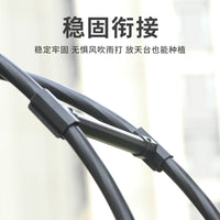 Arch Trellis with Planter Box for Climbing Plants, Portable Garden Rose and Moonflower Steel Pipe Support