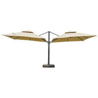 Outdoor Patio Umbrella Large Square Double-Headed Roman Umbrella for Villa Garden Day and Night Use Sunshade for Milk Tea Shop