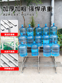 Stainless Steel Multi-layer Plant Stand for Indoor Outdoor Garden Patio Flower Pot Display Shelf Iron Art Ladder Floor-standing