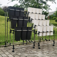 Multi-layer Mobile Flower Pot Stand with Wheels, Iron Art Plant Display Shelf for Balcony, Vegetable Growing Rack