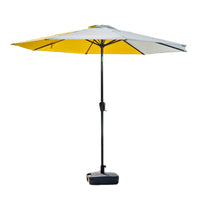 Outdoor Patio Beach Umbrella with Center Pole and Rainbow Color Design for Commercial and Residential Use
