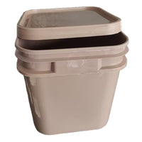 10L Plastic Square Bucket for Pet Food Storage, Industrial Grade, Food-Safe, Sealable, Stackable
