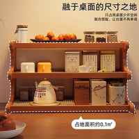Multi-tier Rattan Plant Stand Desktop Display Shelf for Office Greenery Balcony Window Sill Drainage