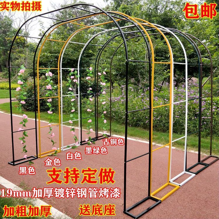 Easy Iron Arch Flower Stand Climbing Vine Support for Grapes Roses Wisteria Garden Trellis