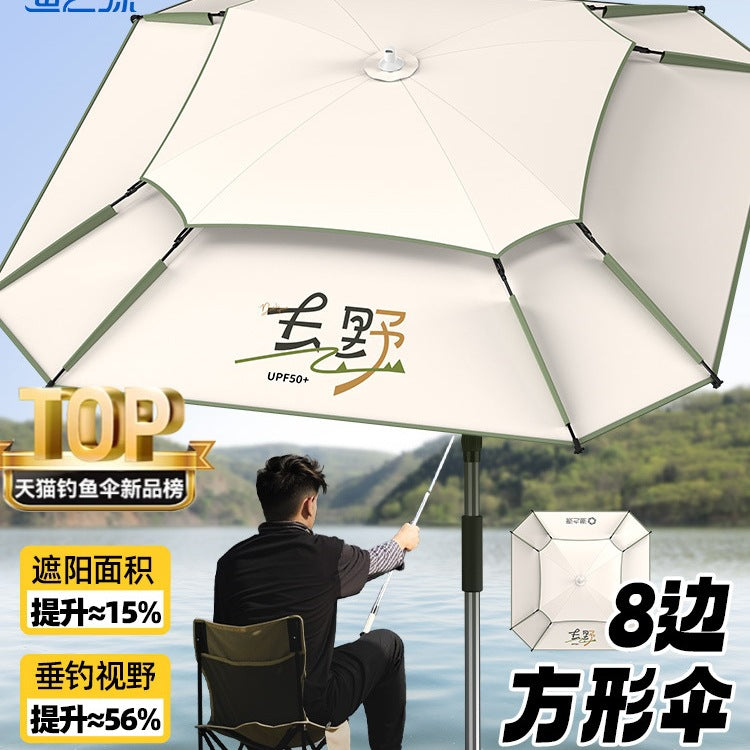 2025 New Fishing Umbrella Outdoor Camping Sunshade with Mechanical Arm for Anglers