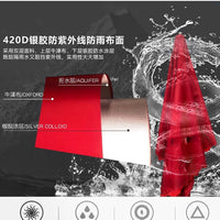 Outdoor Rectangular Sun Shade Umbrella Canopy for Patio Market Stall, Heavy-Duty Foldable UV Protection Garden Umbrella