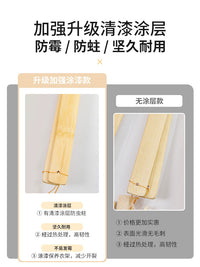 Vintage Bamboo Pants Hanger with 4 Clips, Non-Slip Wooden Trousers Rack for Home Drying, Cross Bamboo Clothes Hanger