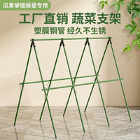 30-Pack Plastic-Coated Steel Plant Support Stakes for Climbing Vines, Garden Trellis for Grapes, Cucumbers, Beans, and Loofah